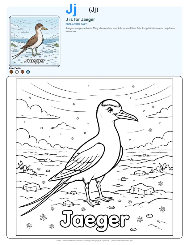 Coloring Book Pages Jaeger - Letter J Coloring Page