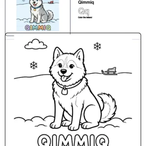 Coloring Sheets Qimmiq - Letter Q Coloring Page