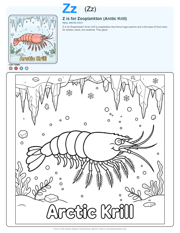 Free Printable Coloring Pages For Kids Zooplankton - Letter Z Coloring Page
