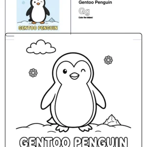 Penguin Or Polar Bear Coloring Pages - Letter G Coloring Page