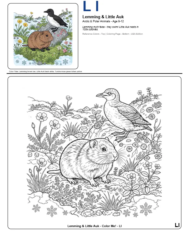Printable Free Coloring Pages Lemming - Letter L Coloring Page