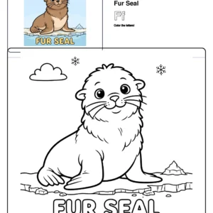 Seal Coloring Pages - Letter F Coloring Page