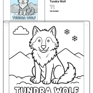 Wolf Coloring Pages - Letter T Coloring Page