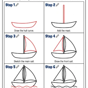boat drawing how to draw step by step