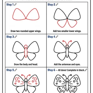 butterfly drawing cute animal drawing