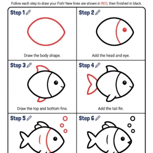 fish drawing how to draw step by step
