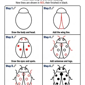 ladybug drawing cute animal drawing