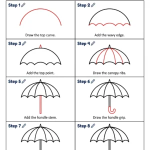 umbrella drawing cute pictures to draw